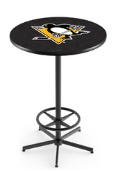 Pittsburgh Penguins L216 Black Wrinkle Logo Table