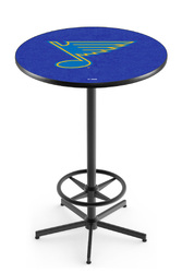 St. Louis Blues L216 Black Wrinkle Logo Table