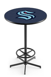 Seattle Kraken L216 Black Wrinkle Logo Table