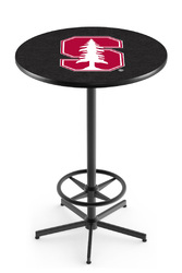 Stanford L216 Black Wrinkle Logo Table