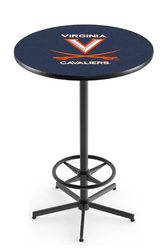 Virginia L216 Black Wrinkle Logo Table