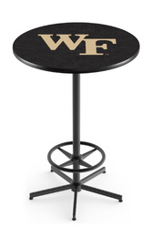 Wake Forest L216 Black Wrinkle Logo Table