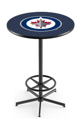 Winnipeg Jets L216 Black Wrinkle Logo Table