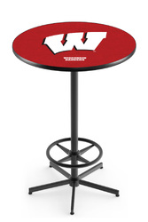 Wisconsin L216 Black Wrinkle Logo Table