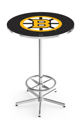 Boston Bruins L216 Chrome Logo Table