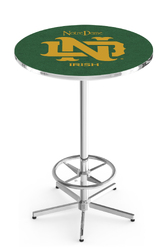 Notre Dame L216 Chrome Logo Table
