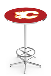 Calgary Flames L216 Chrome Logo Table