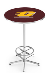 Central Michigan L216 Chrome Logo Table