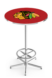 Chicago Blackhawks L216 Chrome Logo Table