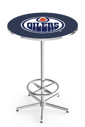 Edmonton Oilers L216 Chrome Logo Table