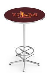 Louisiana Monroe L216 Chrome Logo Table