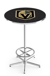Vegas Golden Knights L216 Chrome Logo Table