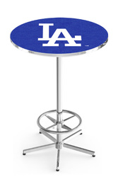 Los Angeles Dodgers L216 Chrome Logo Table
