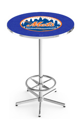 New York Mets L216 Chrome Logo Table