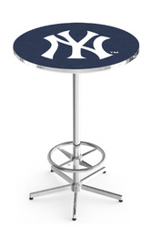 New York Yankees L216 Chrome Logo Table