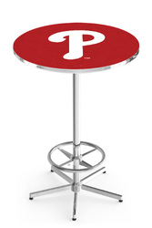 Philadelphia Phillies L216 Chrome Logo Table
