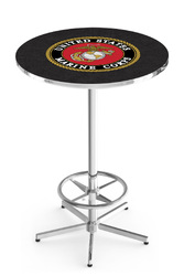 Marines L216 Chrome Logo Table