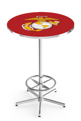Marines L216 Chrome Logo Table