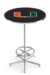 Miami L216 Chrome Logo Table