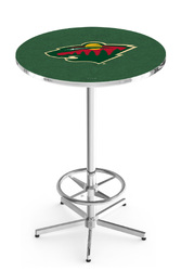 Minnesota Wild L216 Chrome Logo Table