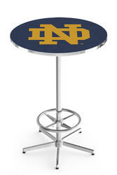 Notre Dame L216 Chrome Logo Table