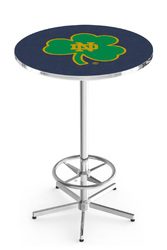 Notre Dame L216 Chrome Logo Table