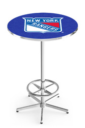 New York Rangers L216 Chrome Logo Table