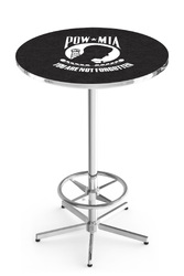 POW/MIA L216 Chrome Logo Table