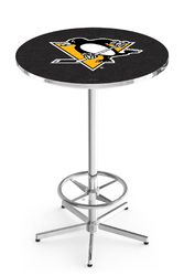 Pittsburgh Penguins L216 Chrome Logo Table