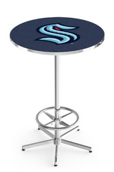 Seattle Kraken L216 Chrome Logo Table