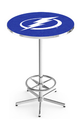 Tampa Bay Lightning L216 Chrome Logo Table