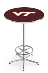 Virginia Tech L216 Chrome Logo Table