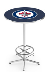 Winnipeg Jets L216 Chrome Logo Table