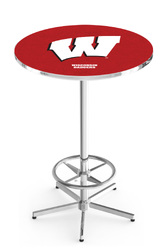 Wisconsin L216 Chrome Logo Table