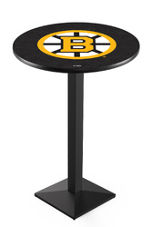 Boston Bruins L217 Black Winkle Logo Table