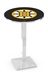 Boston Bruins L217 Chrome Logo Table