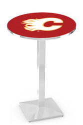 Calgary Flames L217 Chrome Logo Table