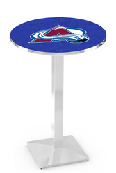 Colorado Avalanche L217 Chrome Logo Table