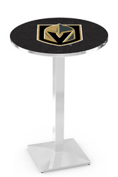 Vegas Golden Knights L217 Chrome Logo Table