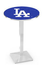 Los Angeles Dodgers L217 Chrome Logo Table
