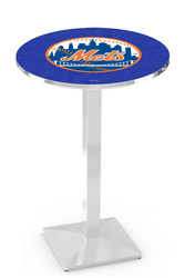 New York Mets L217 Chrome Logo Table