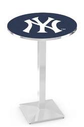 New York Yankees L217 Chrome Logo Table