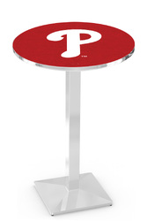 Philadelphia Phillies L217 Chrome Logo Table