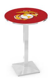 Marines L217 Chrome Logo Table