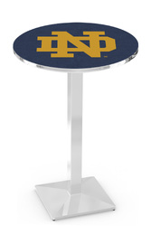Notre Dame L217 Chrome Logo Table