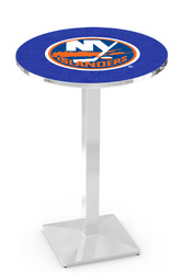 New York Islanders L217 Chrome Logo Table