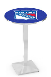 New York Rangers L217 Chrome Logo Table