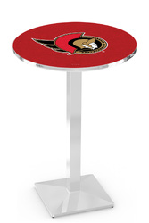Ottawa Senators L217 Chrome Logo Table