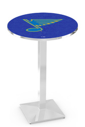 St. Louis Blues L217 Chrome Logo Table