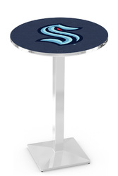 Seattle Kraken L217 Chrome Logo Table